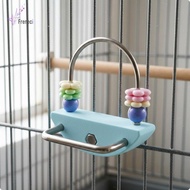 [freneci] Parrot Chewing Toy Boredom Relief Parrot Perch Toy Interactive Play Beaded Bird Perch for 