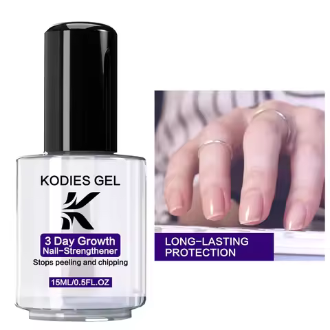 KODIES GEL Keratin Nail Strengthener 3 Day Growth Quick Drying Normal Nail Growth Polish Lacquer Rep