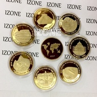 Gold Plated 7 Wonders of the World 7 pcs READY STOCK