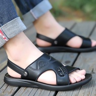 ✜ 【Hot Sale】Men Summer Leather Sandal Soft Comfortable Lightweight Moccasin Men Shoes Beach Sandals 