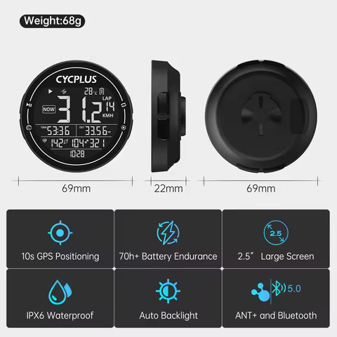 CYCPLUS M2 Wireless GPS Bicycle Computer ANT+ Bluetooth Cycling Road Bike MTB Waterproof Speed Meter