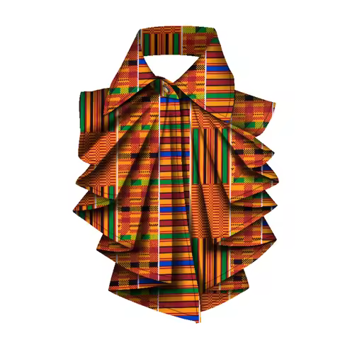 New Fashion African Print Ankara Tie for Women Triangle Ankara Fabric Cravat Africa Tie WYA027