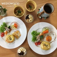 Wedgwood意大利浮雕骨瓷平盤 中式家用菜盤圓形歐式點心盤牛排盤