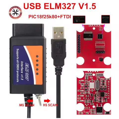 2021 Original ELM327 USB FTDI PIC18F25K80 with switch code Scanner HS CAN and MS CAN Super Mini Elm3