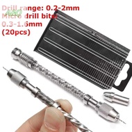 AQ 20/25Pcs Woodworking Plastic PVC Circuit Board Micro Drilling Tool Full Grinding Twist Drill 0.3-