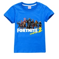 Fortnite Summer Hot Sale Cartoon Children's Clothing Boys And Girls Short-sleeved 100% Cotton T-shirt Casual Wear