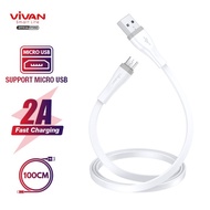 Original Kabel Data USB Micro SM (30/100/200CM) VIVAN Fast Charging 2A
