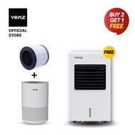[ซื้อ2แถม1] Venz เวนซ์ เครื่องฟอกอากาศ Alta Mini(Alta20)คู่ไส้กรอง HEPA H13 แถมฟรี!พัดลมไอเย็น Brez 