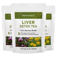 SG 3 PACK Liver Detox Tea Organic Tea Liver Detox Cleanse Teabag BYSH