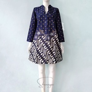 Tunik Shanaya lapis furing full tricot premium katun elegan dress kondangan JUMBO Small Big Size