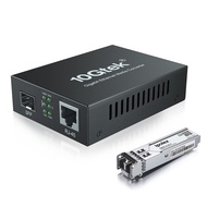 Gigabit Multi-Mode LC Fiber to Ethernet Media Converter with A SFP SX Module, 1.25G Fiber to Copper 