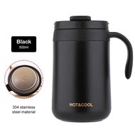 500ml Stainless Steel Office Coffee Cup Coffee Mug Thermos Cup/Thermal Flask Bottle Handle Cup Gift Cup