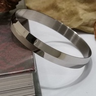 Men's Stainless Steel 10mm One Edge Sikh Singh Bangle.