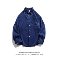 Goku Retro Houndstooth Long Sleeve Men's Streetwear Shirt