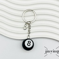 Lucky Black 8 Round Resin Ball Keychain - 25mm Pool Accessory