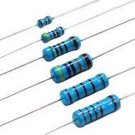 10pcs 1/8W 1/4W 2W 3W Metal Film Resistor 1 R/ 10R/1K/10K/100K/1M Accuracy 1%