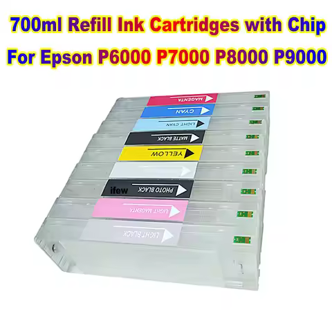SC P6000 Surecolor Refilled Cartridge Empty Refill Printer Ink Cartridges with Chips For Epson SC P6