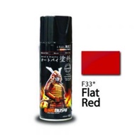 SAMURAI MOTORCYCLE SPRAY PAINT F33 FLAT RED F1 FLAT CLEAR
