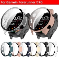 Tempered glass Protector For Garmin Forerunner 570 Case 42mm 47mm PC Hard Garmin 570 Case Cover prot