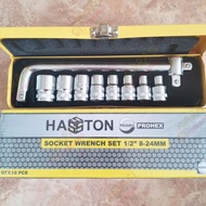 RG654 kunci sok set 10 pcs HASSTON PROHEX kunci shock socket sock set