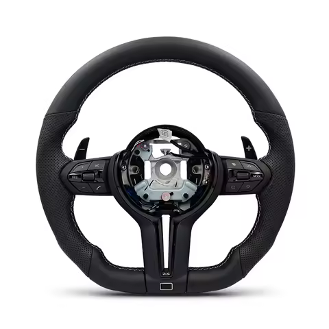 Flat Bottom M Sport Lenkard Volant Steering Wheel for BMW 5 Series E60 E61 E63 M5 M6 2005 2006 2007 