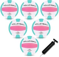 EVZOM 6 Pack Volleyballs Soft Beach Volleyball Official Size 5 for Outdoor/Indoor/Pool/Gym/Training 
