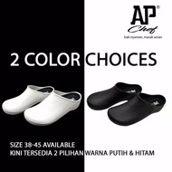 Chef SHOES AP CHEF RUBBER KITCHEN SHOES 3845 BLACK WHITE AP BOOTS