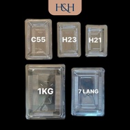 [Lot of 100] Clear Box, PET Plastic Tray, Food Storage H01, H21, H53, C55, H04, H05, H07, H50, H06 -