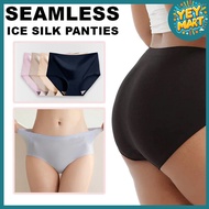Yey Mart Woman Panties Ice Silk Seamless Underwear Middle Waist Seluar Dalam Wanita Panties Underwea