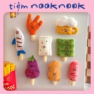 Extremely cute stuffed animal BBQ skewer magnet
