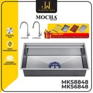 JW MOCHA MKS8848 / MKS6848 Workstation Kitchen sink + Kitchen Faucet With Pull-Out Kitchen Mixer/Spo