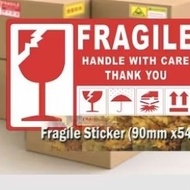 Fragile Sticker 90mm × 54mm Sticker Mudah Pecah Murah