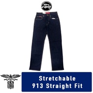 GA Blue Men's Normal Rise Straight Fit Stretchable Jeans 99131898 (Dark Blue)