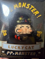 PP x monster 達摩招財貓 黑色