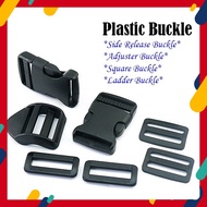 Plastic Side Release Ladder Lock Adjuster Square Lobster Hook Buckle Bag Grab Buckle Strap Tali Beg 