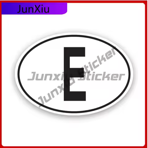 E Spain Country Code Oval Sticker Uv Protected Decalsspanish Country Code Euro Ovals Car Sticker Vin