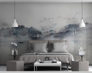 【SA wallpaper】 Chinese style artistic abstract landscape painting 3d wallpaper,bedroom living room tv wall restaurant mural