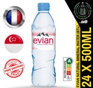 EVIAN Mineral Water 500ML X 24 (BOTTLE) - FREE DELIVERY within 3 working days!