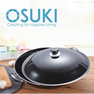 Osuki Non Stick Wok Pan With Cover 38cm