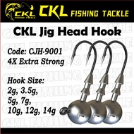 CKL Jighead Bulat X4 Extra Strong Fishing Hook Kolam Mata Kail Bait Soft Plastic Soft Plastik Umpan 