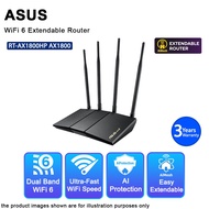 ASUS RT-AX1800HP AX1800 Dual Band WiFi 6 Extendable Router, Subscription Free Network Security, Buil