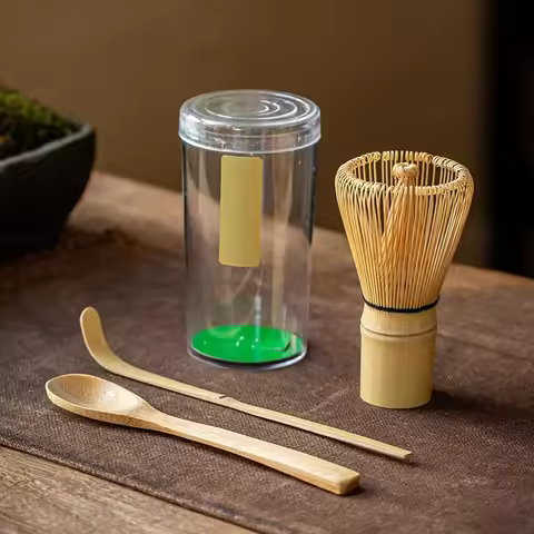 Tea Set Japanese Matcha Whisk (Chasen) Tea Spoon And Scoop (Chashaku) Matcha Tea Set Bamboo Accessor