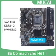 MUCAI H61 Bo Mạch Chủ LGA 1155 Bộ Intel Core I7 I3 2nd 3rd Gen CPU Hỗ Trợ M.2 NVME SSD DDR3 RAM 16GB
