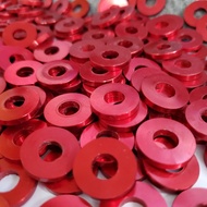 Red aluminum motorcycle decorative temple feathers come in sizes 6mm, 8mm, 10mm, 12mm, 14mm to fit m