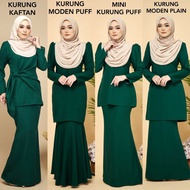 [NEW ARRIVAL] BAJU KURUNG IN EMERALD GREEN 3.0 - KURUNG MODEN PUFF/KURUNG KAFTAN / MINI KURUNG