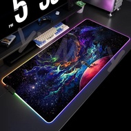 Large RGB Mouse Pad space Gaming Mousepad starry sky LED Mouse Mat Gamer Mousepads PC Desk Pads RGB Keyboard Mats XXL