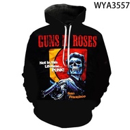 2022 New Men Women Hoodie Fashion Guns N Roses Hoodie 3D Print Funny Casual Sweatshirt Oversized Hoodie Men Clothes