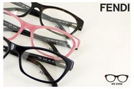 【My Eyes 瞳言瞳語】FENDI 義大利品牌 膠框光學眼鏡 小清新淑女 注目感十足 框面適中 (F1032)