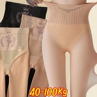 Women's Thermal Plush Leggings Autumn Winter Fleece Velvet Pantyhose Girls High Waist Elastic Slim W