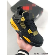 Air jor dan 4 Black Yellow Running Shoes Men's Shoes Retro AJ4 Basketball Casual Sports Shoes